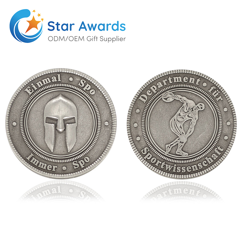 distressed finish coins