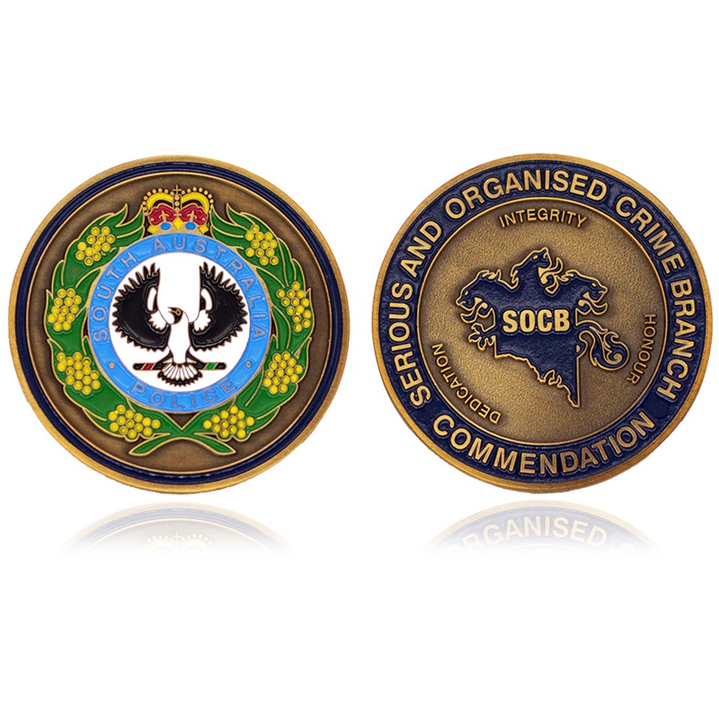 Custom Baked Enamel Challenge Coins - Vibrant & Durable Color Coins 